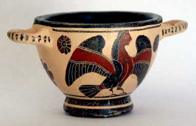 corinthos skyphos greek pottery